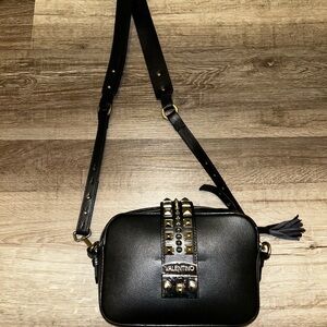 Valentino Black Studded Crossbody Bag